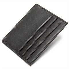 Leather Credit Card Holder Wallet Thin Minimalist Card Case for Men or Women