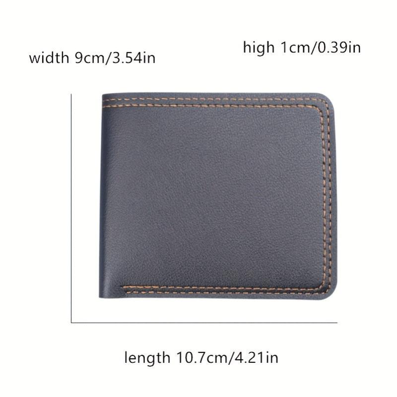 Men Wallet PU Leather Business Card Holder 6 Slots 1 Big Note Position