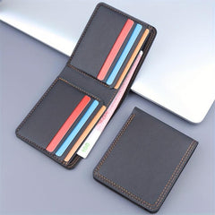 Men Wallet PU Leather Business Card Holder 6 Slots 1 Big Note Position