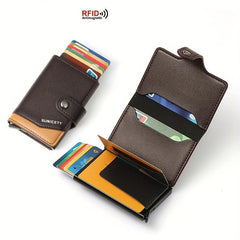 RFID Blocking Card Holder Aluminum Pop up Credit Card Holder Money Clip