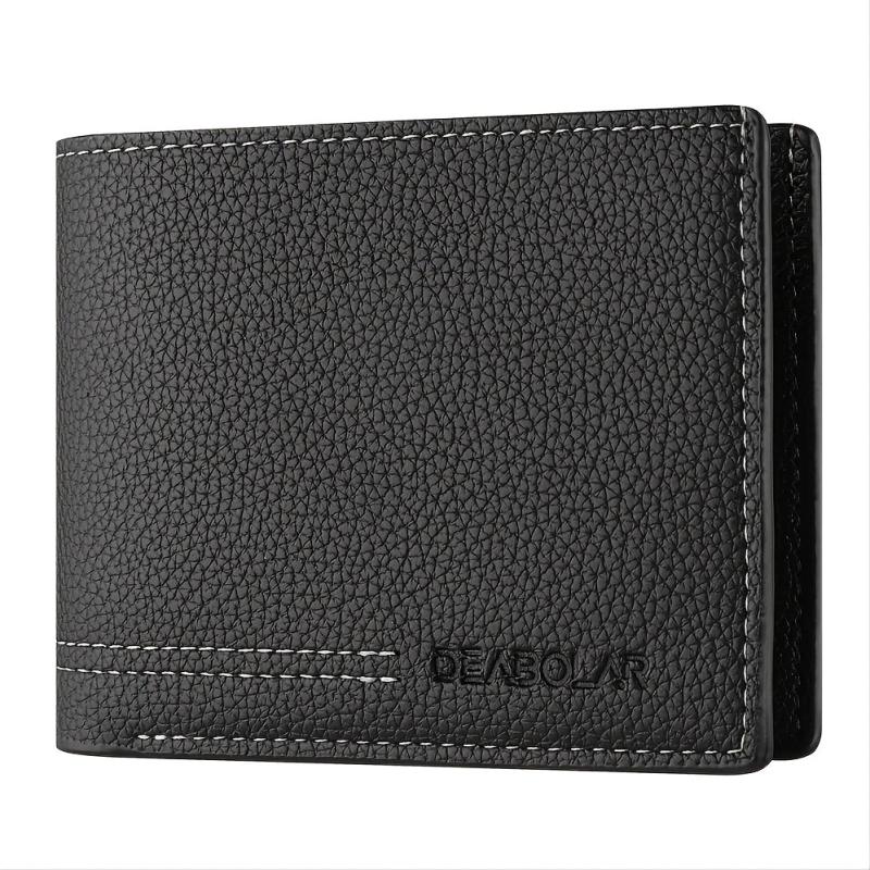 Men's PU Leather Business Wallet Card Holder