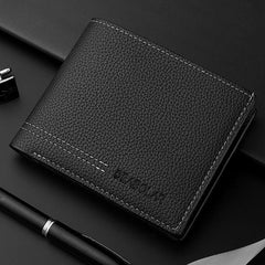 Men's PU Leather Business Wallet Card Holder