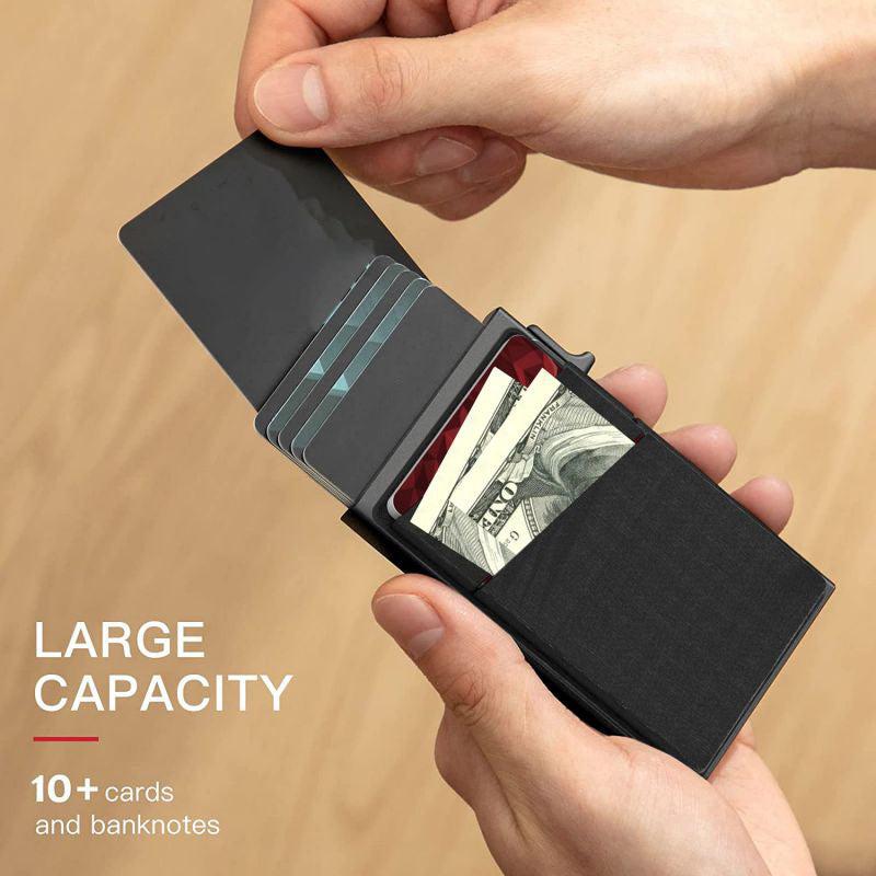 Aluminum RFID Blocking Card Holder Pop Up Credit Card Holder