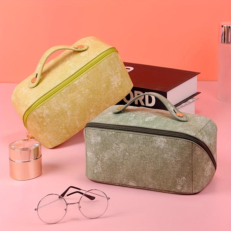 Zipper Makeup Satchel Bag Travel Toiletry Wash Bag Portable Storage Bag