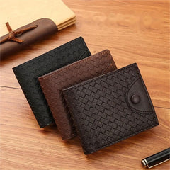 Men's Wallet Short Money Clip Casual Leather Clip