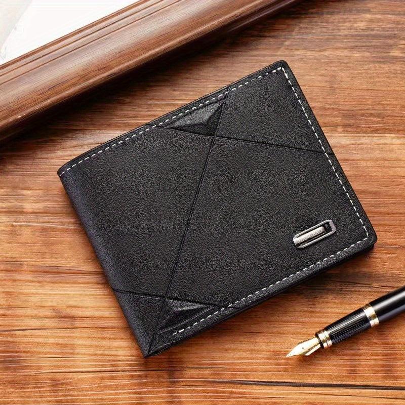 Men's Soft PU Leather Short Wallet with Card Slots