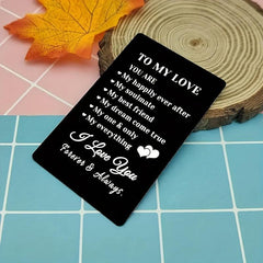 Engraved Aluminum Wallet Insert Card for Him