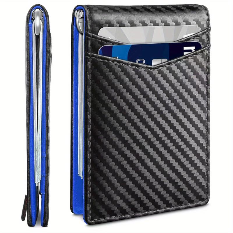 Carbon Fiber American Money Clip Double Fold Edge Wallet