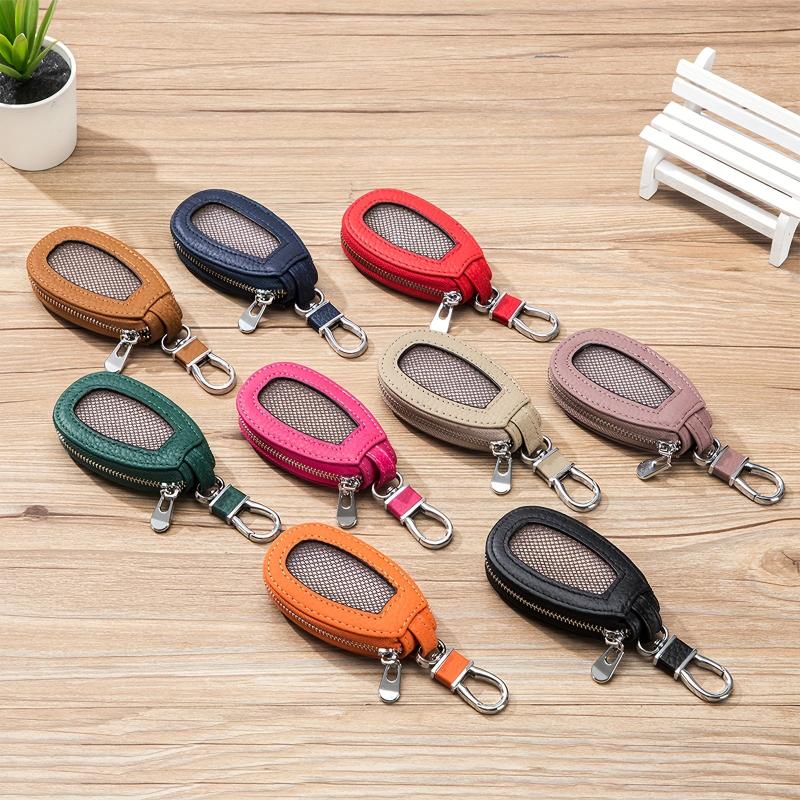 Leather Car Key Bag Holder Organizer Pouch