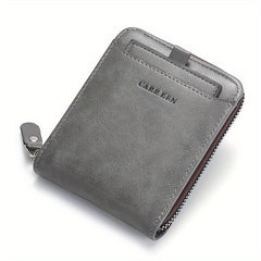 Vintage Men's Wallet Short Purse Hasp Zipper Clutch