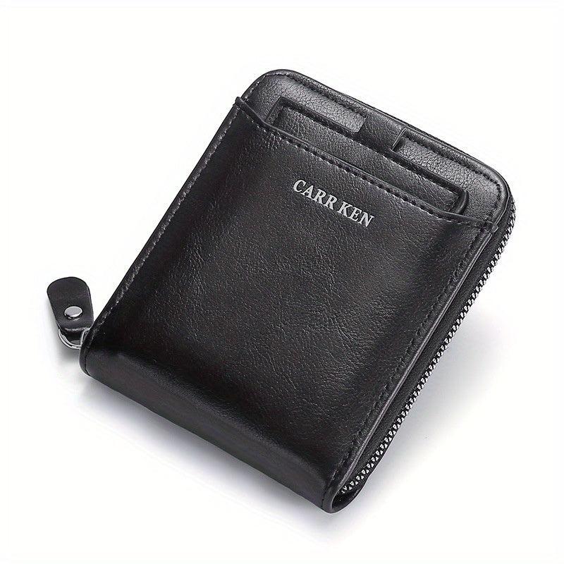 Vintage Men's Wallet Short Purse Hasp Zipper Clutch