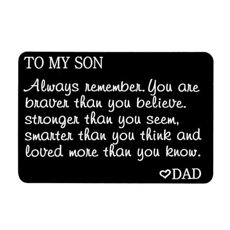 Engraved Wallet Alloy Card Gift To Kids