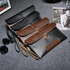 Personalized Contrast Men's Clutch Bag Retro Casual Men's Wallet