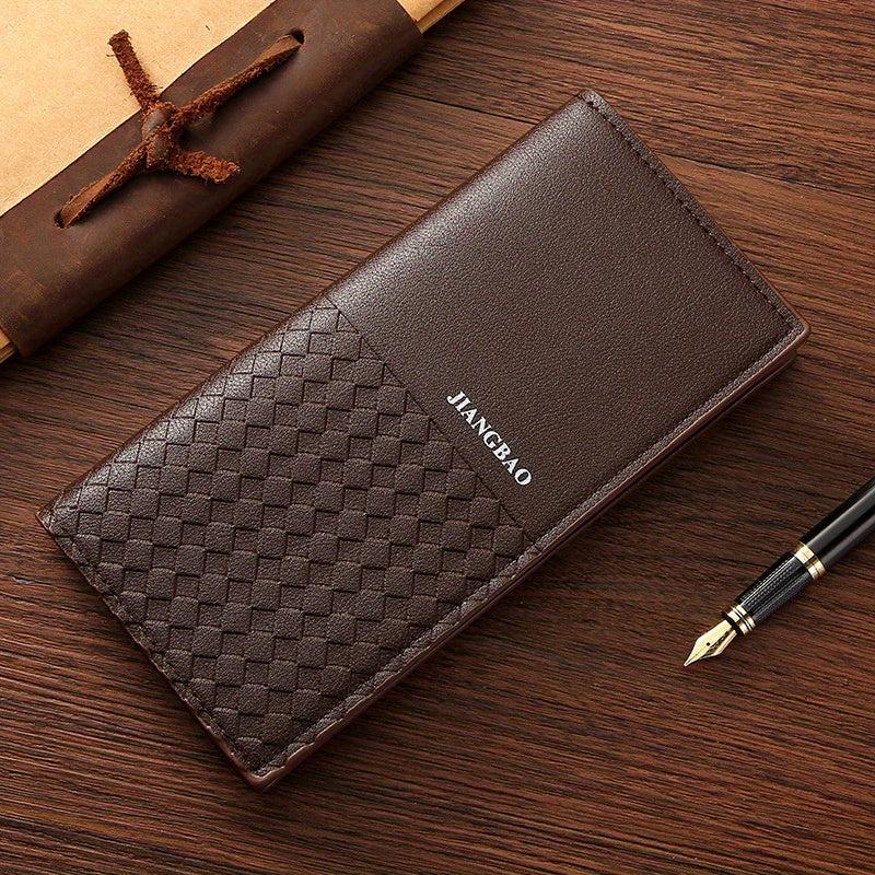 Long Men's Braided Money Clip Wallet