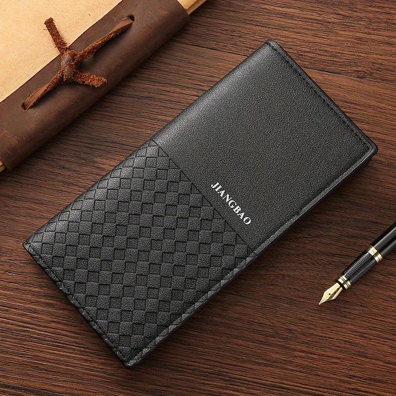 Long Men's Braided Money Clip Wallet