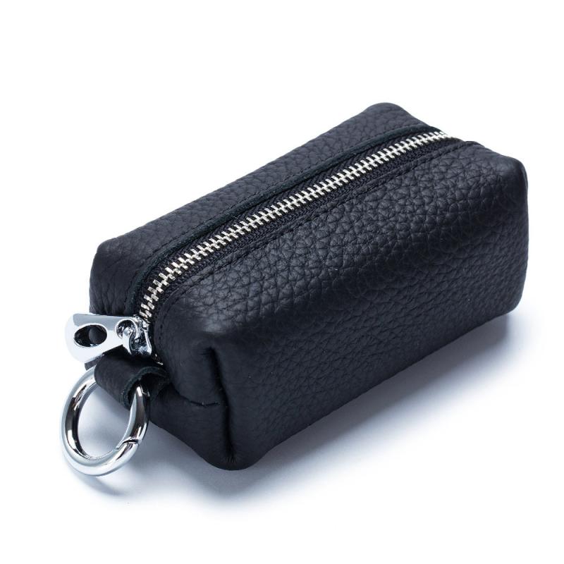 Men's Zipper Wallet Car Key Bag Coin Purse Leather Wallet