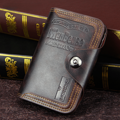 Vintage Leather Wallet Long Wallet for Men