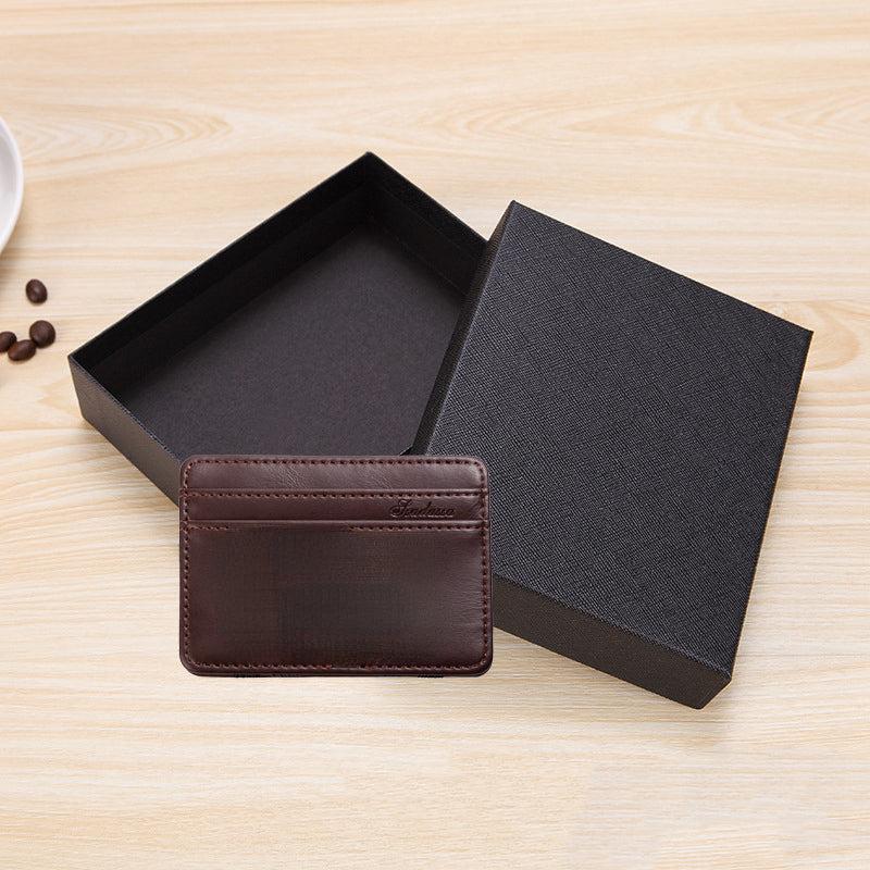 Vintage Slim Card Holder Engraved Men's Wallet Anniversary Gift