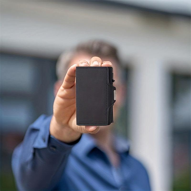Men's PU Leather Short Wallet Card Holder