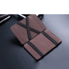 Men's Vintage Engraved Card Holder PU Leather Ultrathin Wallet