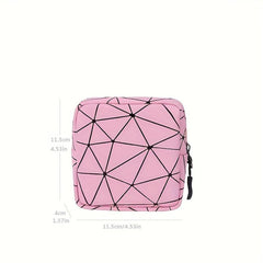 Geometric Zipper Storage Bag Lightweight Travel Organizer