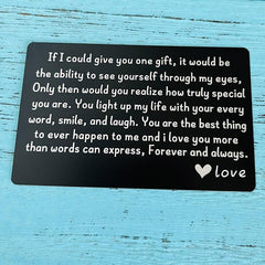 Christmas I Love You Wallet Insert Card For Men Him Anniversary Gift