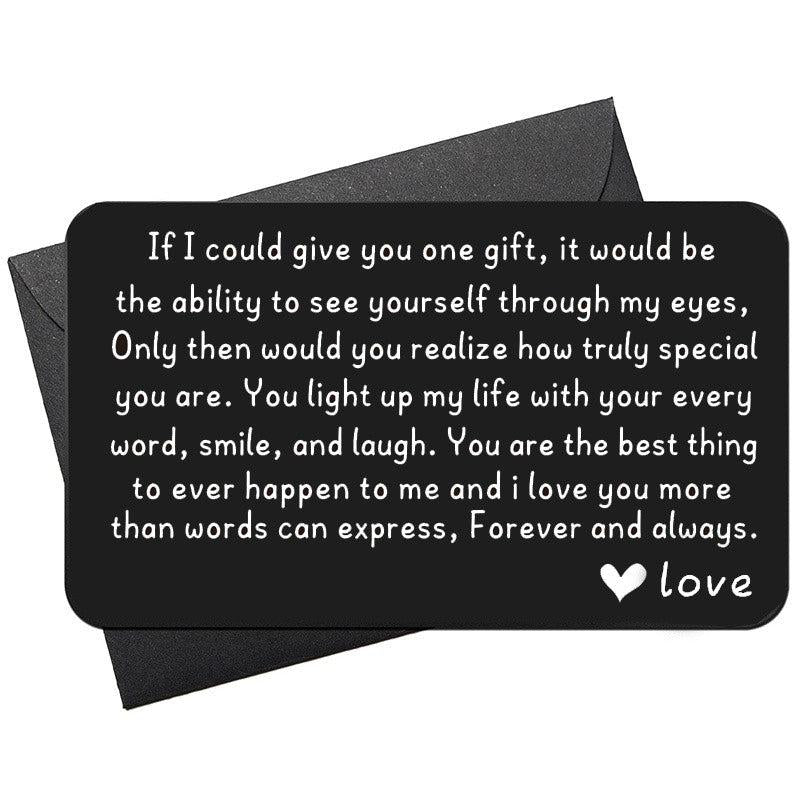 Christmas I Love You Wallet Insert Card For Men Him Anniversary Gift