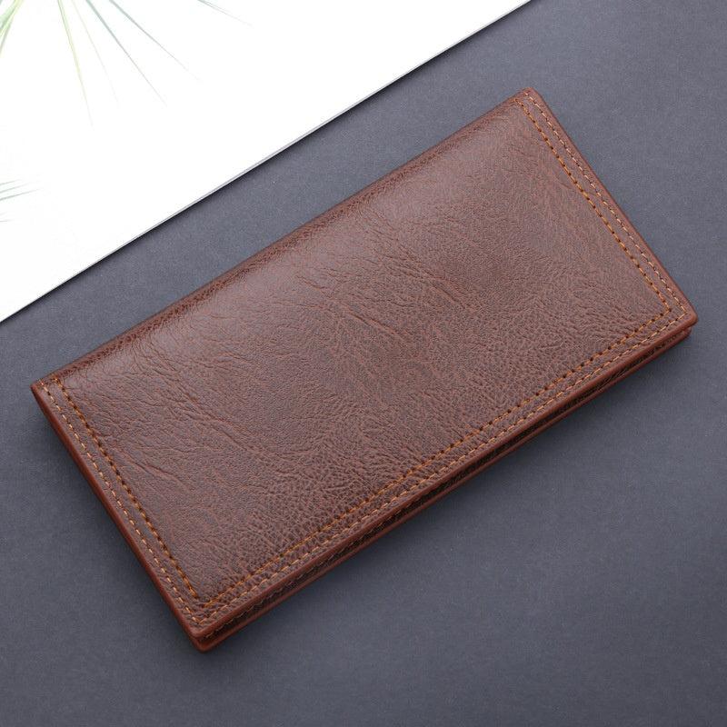 Men's Soft Leather Money Clip with Card Slot