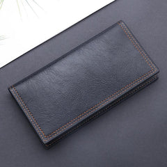 Men's Soft Leather Money Clip with Card Slot