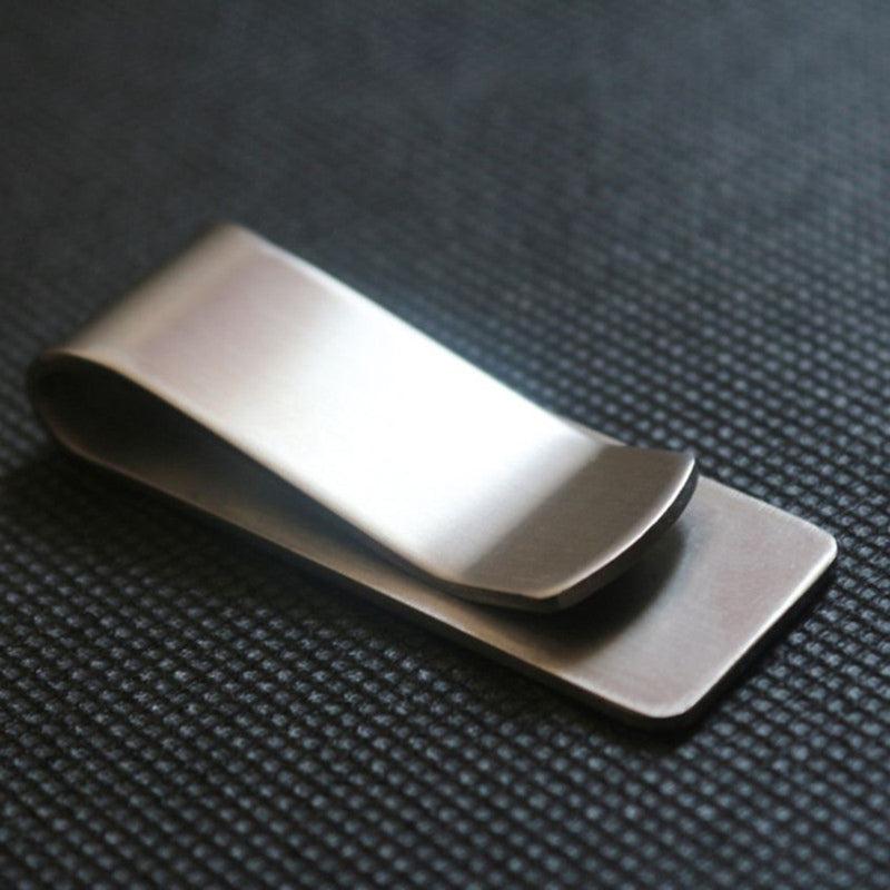 Stainless Steel Money Cash Coin Clip ID Card Holder