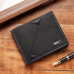 Leather Short Wallet Money Clip Card Holder Purse Coin Purse Gift For Men