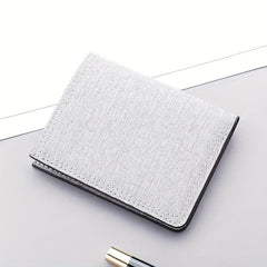 Men's Canvas Short Wallet Vertical Coin Purse