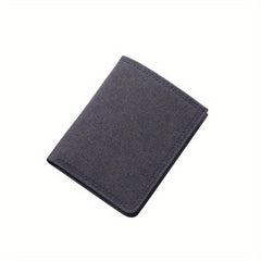 Men's Canvas Short Wallet Vertical Coin Purse