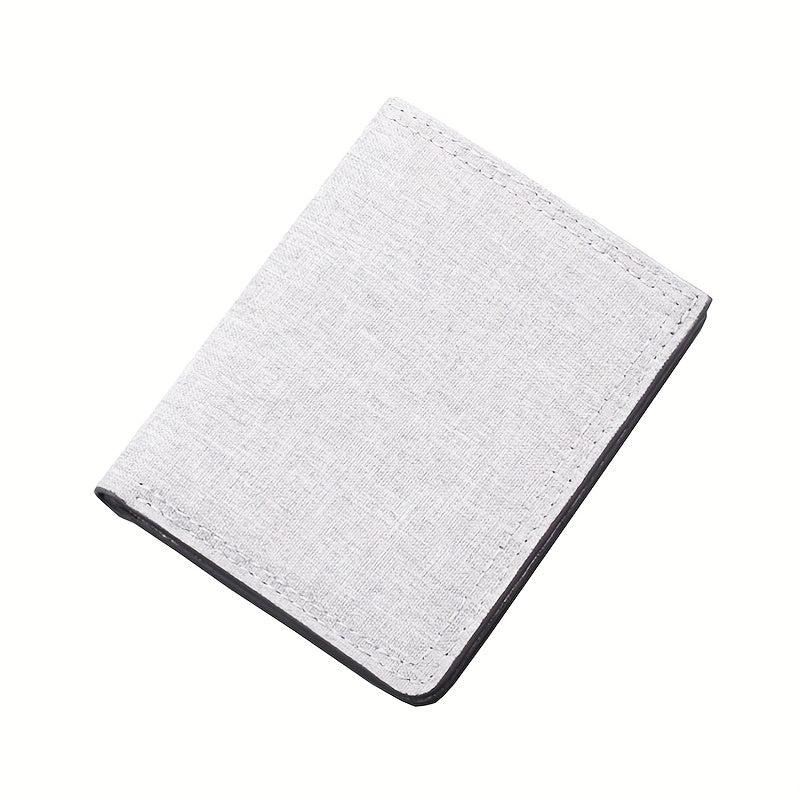 Men's Canvas Short Wallet Vertical Coin Purse