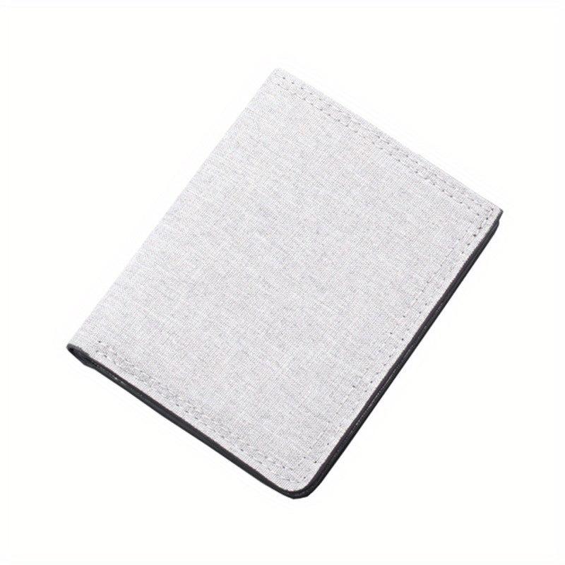 Men's Canvas Short Wallet Vertical Coin Purse