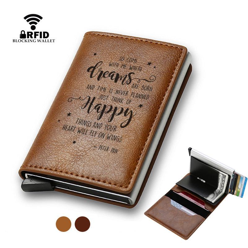 RFID Blocking Card Holder Pop up Credit Card Holder Money Clip Gift