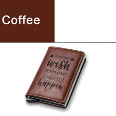 RFID Blocking Card Holder Pop up Credit Card Holder Money Clip Gift