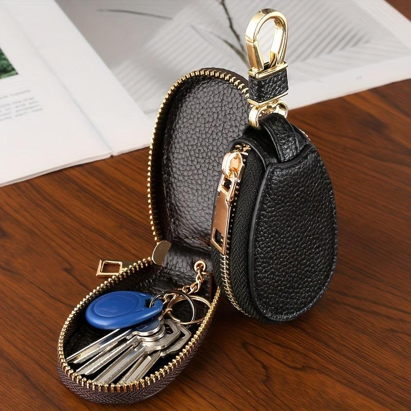 Leather Mini Key Holder Keychain Case Wallet Key Storage Key Protector