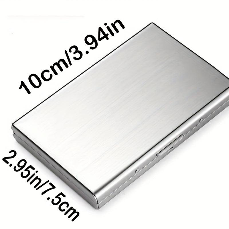 Metal Card Holder Men's Stainless Steel Anti Theft Card Box