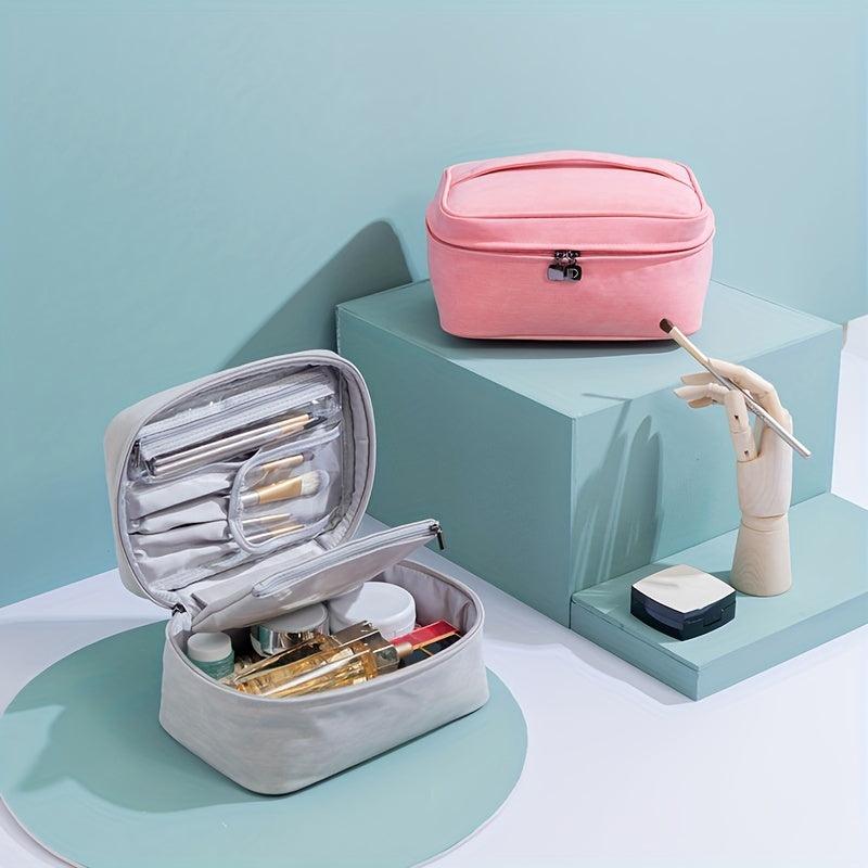 Minimalist Makeup Bag Zipper Portable Cosmetic Travel Toiletry Wash Bag