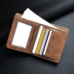 Men's Animal Rhino Print Canvas PU Leather Wallet
