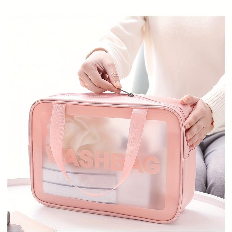 Transparent Cosmetic Bag Travel Storage PVC Toiletry Bag Large Capacity