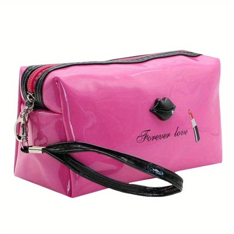 Waterproof PU Leather Wristlet Cosmetic Bag