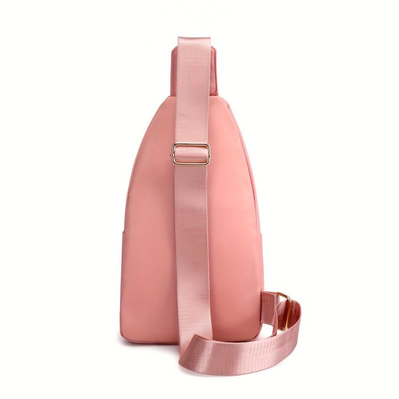 Rhombus Embroidered Chest Bag Quilted Crossbody Phone Bag