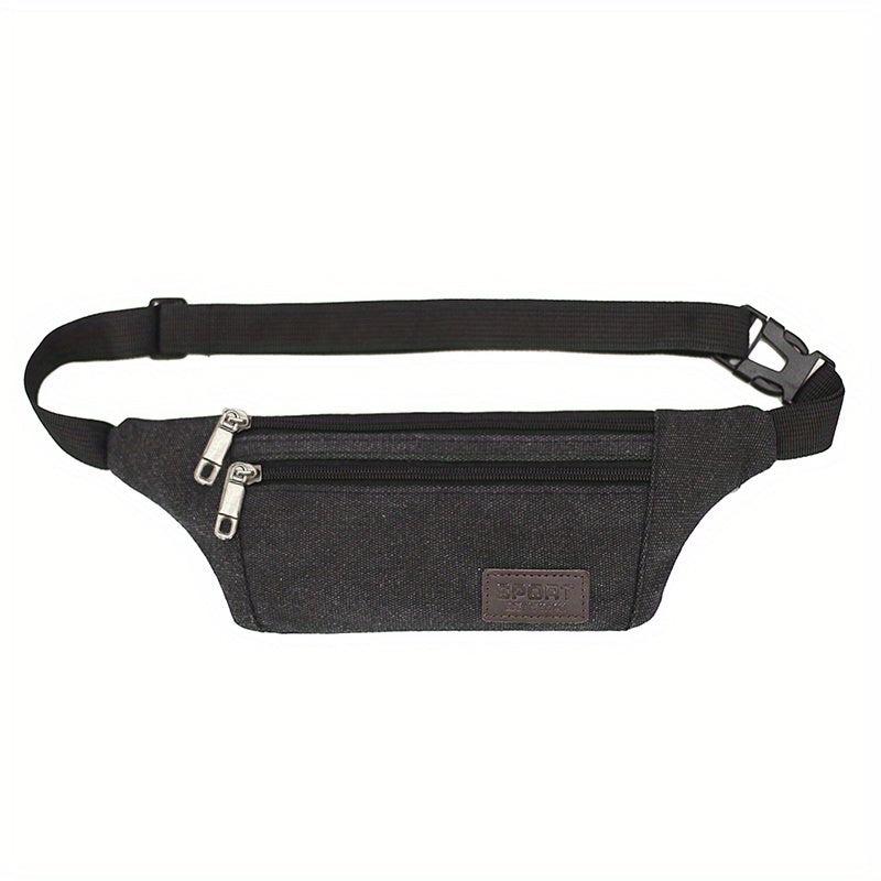 Canvas Waist Bag Outdoor Sports Running Close-fit Storage Bag