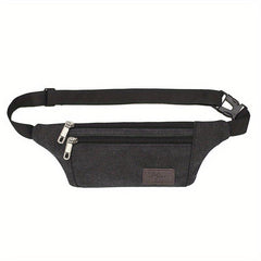 Canvas Waist Bag Outdoor Sports Running Close-fit Storage Bag