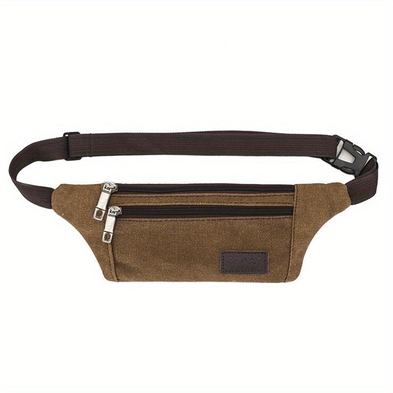 Canvas Waist Bag Outdoor Sports Running Close-fit Storage Bag