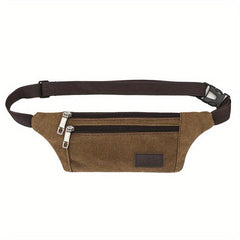 Canvas Waist Bag Outdoor Sports Running Close-fit Storage Bag