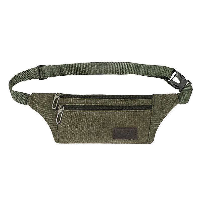 Canvas Waist Bag Outdoor Sports Running Close-fit Storage Bag