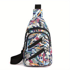 Nylon Sling Bag Crossbody Chest Bag for Outdoor Travel